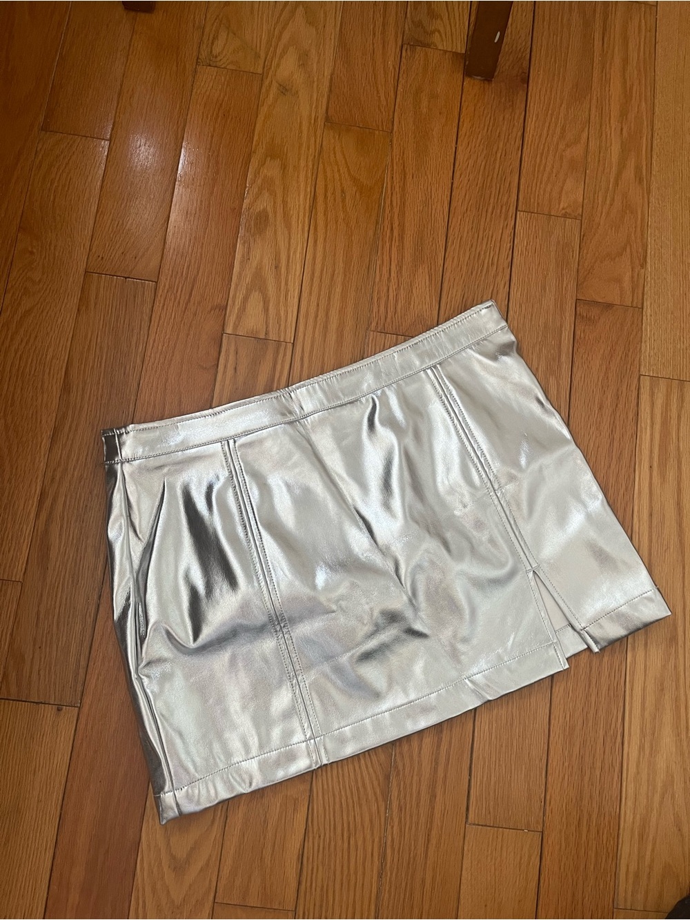 Simons Silver Metallic Mini Skirt